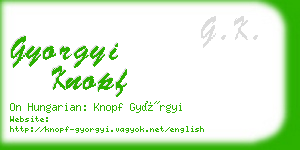 gyorgyi knopf business card